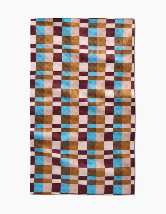 Geometry - Cozy Day Checkers Tea Towel