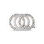 TELETIES - Spiral Hair Coils | Large | Silver Slay Hair Ties
