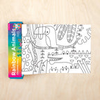 Chronicle Books - Rainbow Animals Mini Coloring Roll