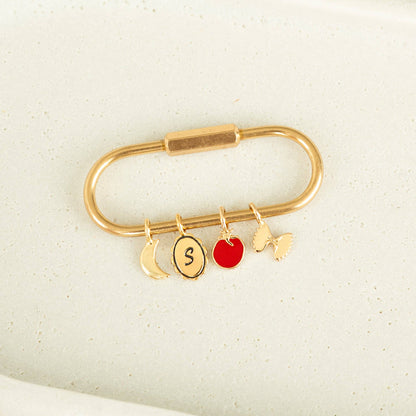 Lucky Feather - Charm Garden Add-a Charm(s) Keyring - Gold