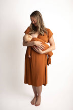 Three Little Tots - Saddle Longhorn Orange Western Knotted Newborn Baby Gown