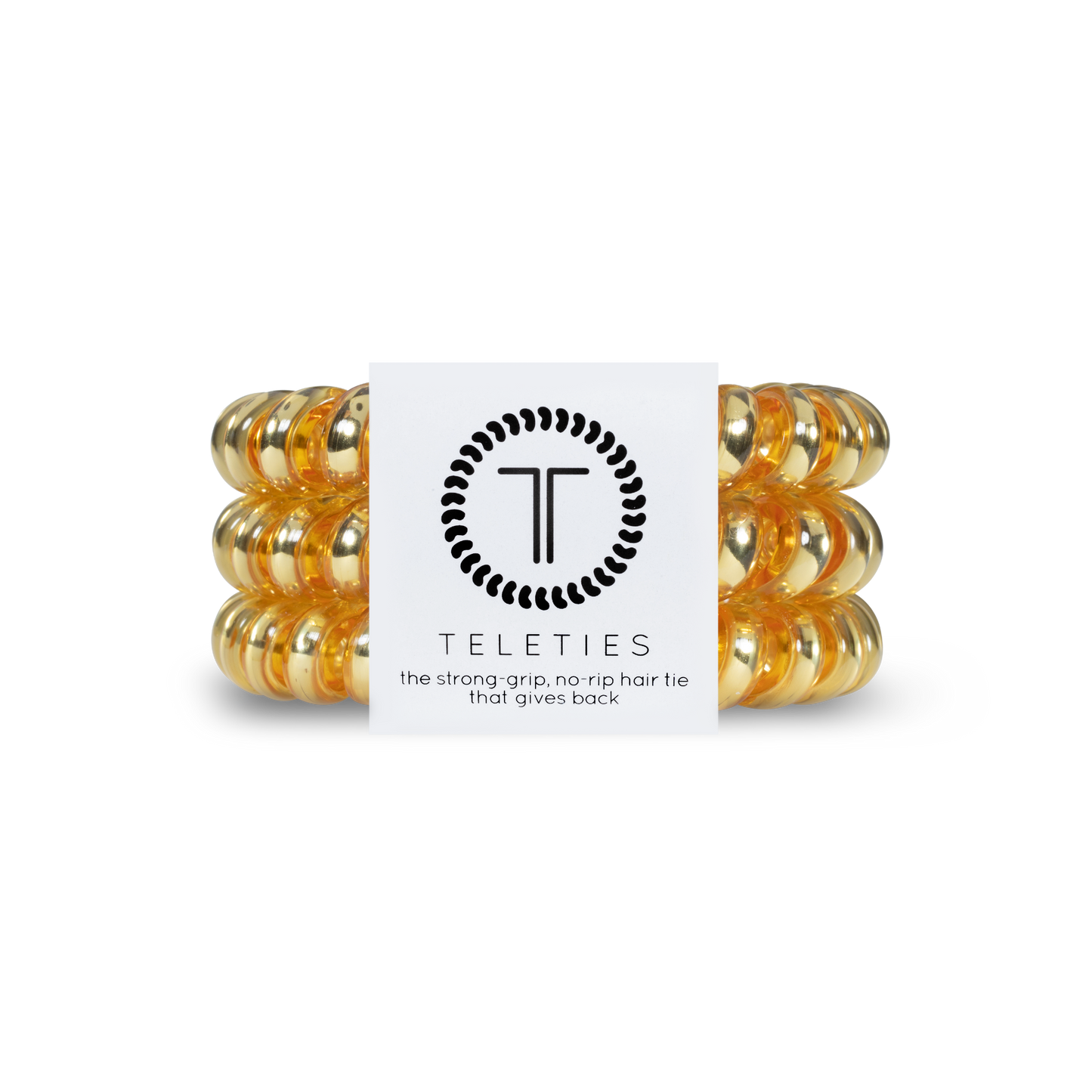 TELETIES - Spiral Hair Coils | Large | Sunset Gold Hair Ties