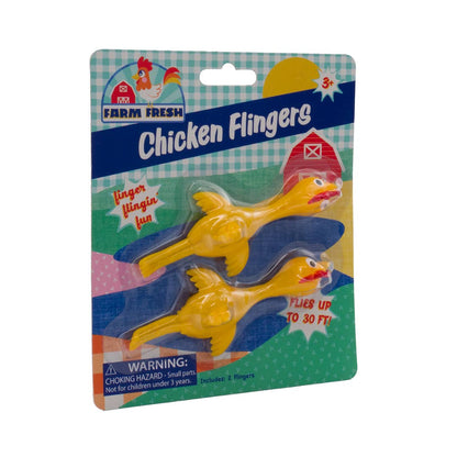 Toysmith - Farm Fresh Chicken Flingers Launch Toy, Spring