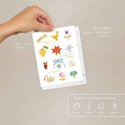 Seedlings - Random Thoughts - Love + Friendship Card