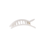 TELETIES - Flat Rectangle Hair Clip | Small | Coconut White