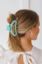 TELETIES - Open Hair Clip | Medium | Totally Turquoise