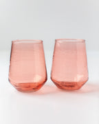 Creative Women - Handblown Hammered Glass Water Tumbler - assorted colors