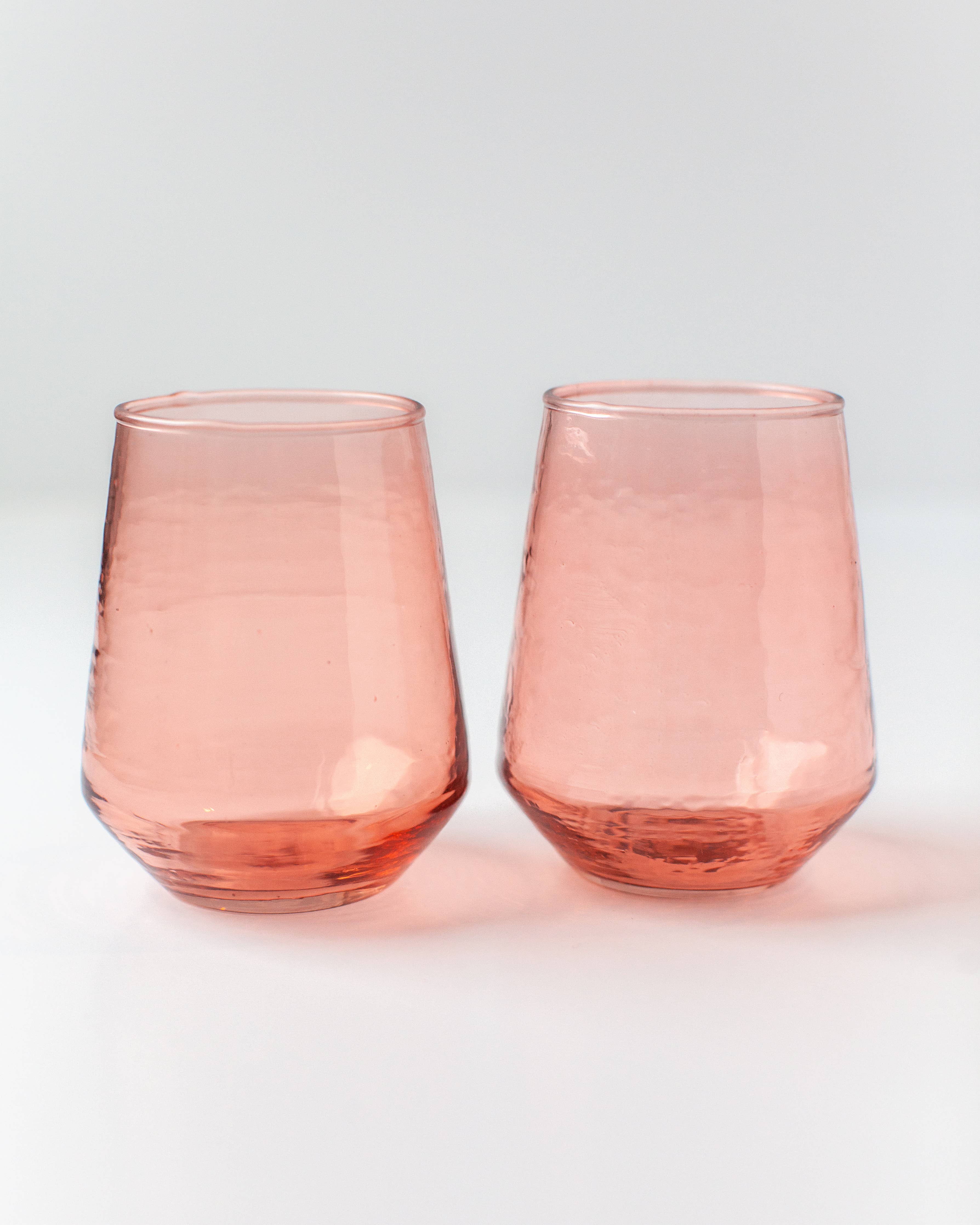 Creative Women - Handblown Hammered Glass Water Tumbler - assorted colors