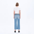 BAYEAS - HIGH RISE RELAXED STRAIGHT DENIM WITH RAW HEM