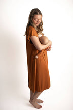 Three Little Tots - Saddle Longhorn Orange Western Knotted Newborn Baby Gown
