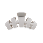 TELETIES - Classic Hair Clip | Medium | Silver Flames