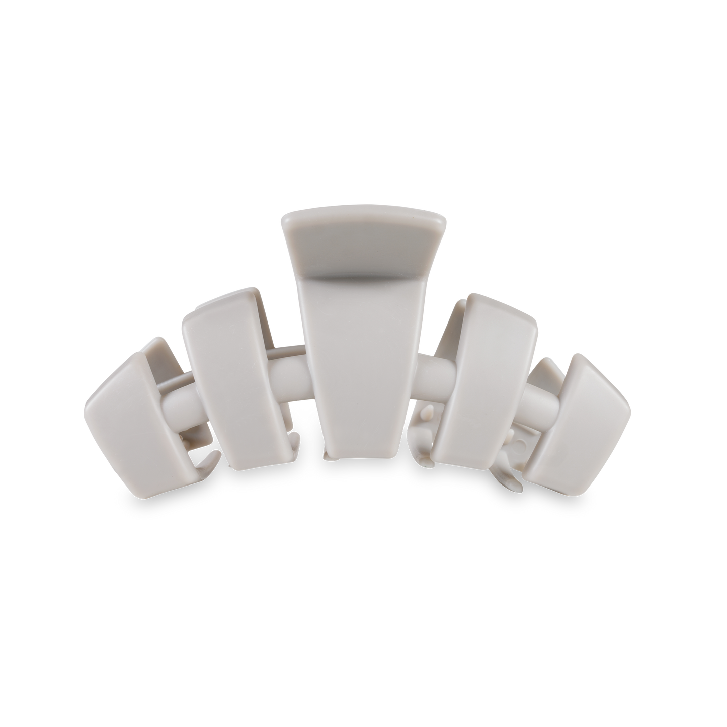 TELETIES - Classic Hair Clip | Medium | Silver Flames