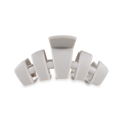 TELETIES - Classic Hair Clip | Medium | Silver Flames