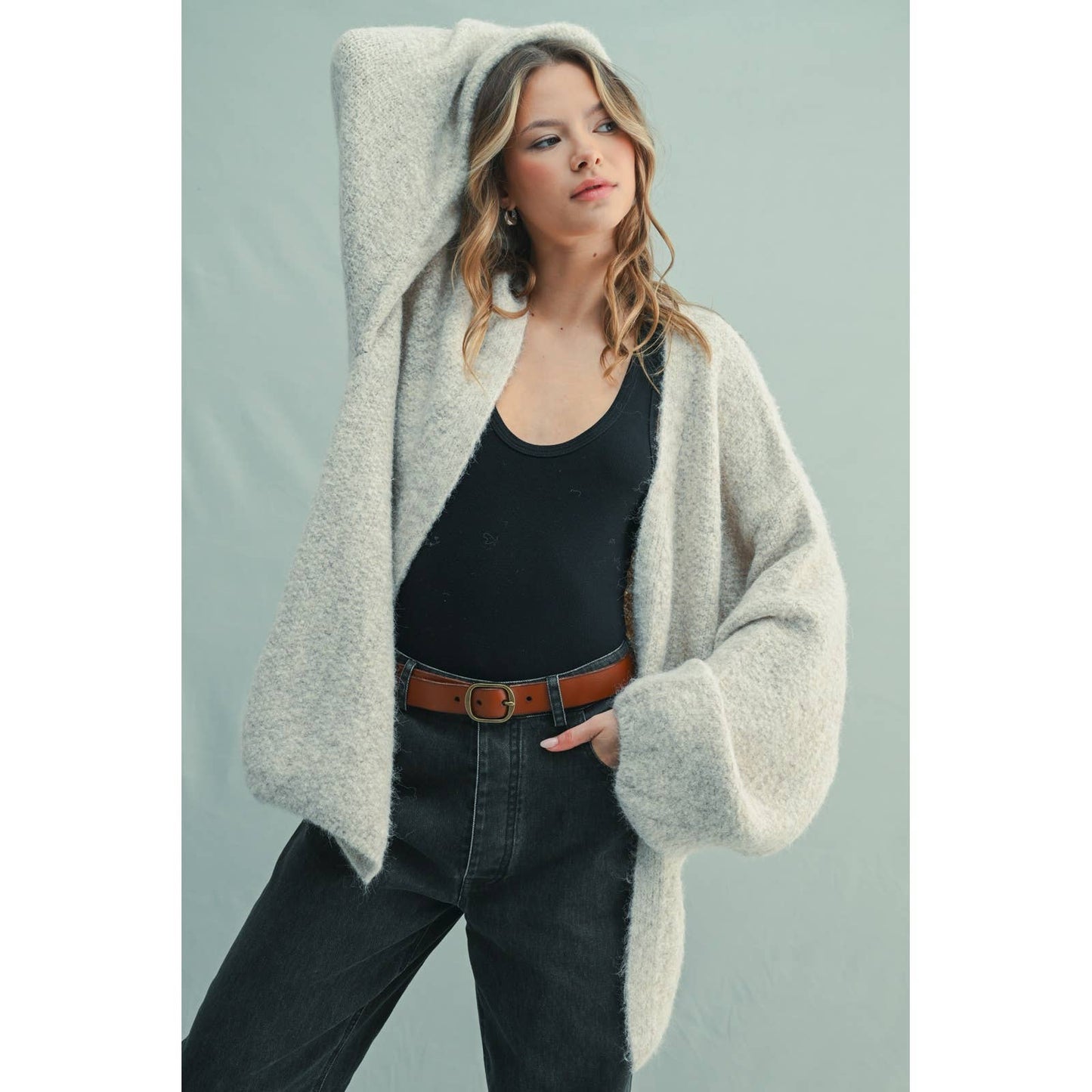 Wishlist Apparel - OVERSIZED BRUSHED SWEATER CARDIGAN