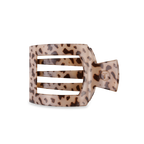 TELETIES - Square Flat Hair Clip | Medium | Blonde Tortoise