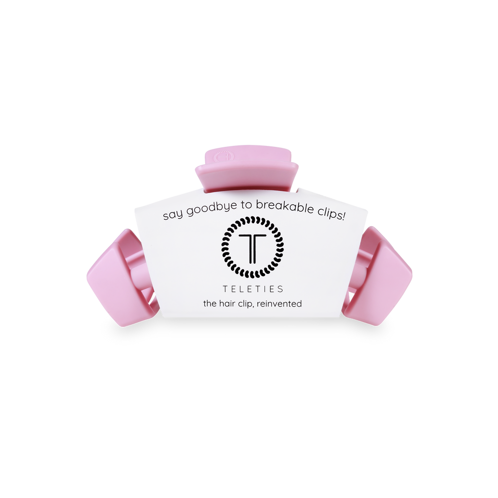 TELETIES - Classic Hair Clip | Small | Merry Pinkmas