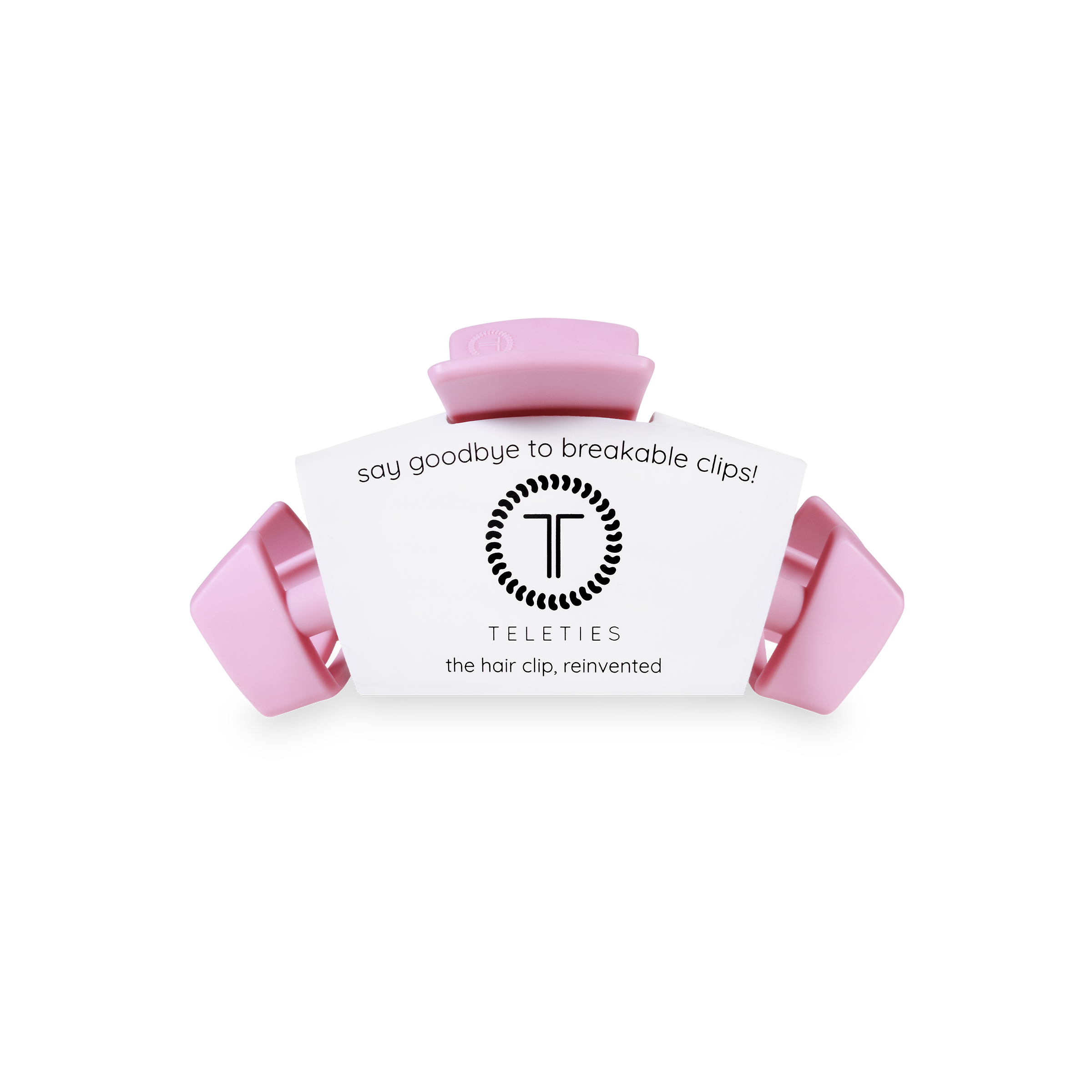 TELETIES - Classic Hair Clip | Small | Merry Pinkmas