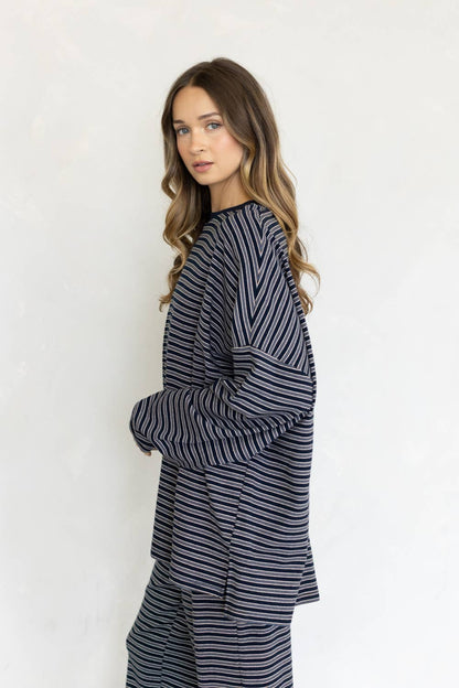 Lara Stripe Lounge Top