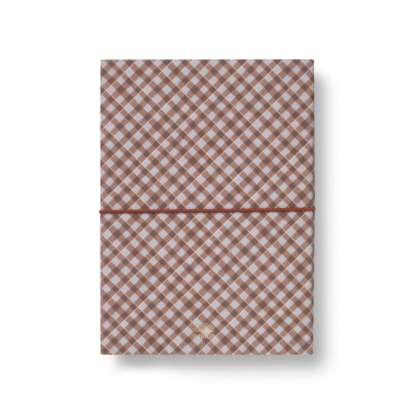 Papier - Fabric Lined Notebook, A5 Softcover - Petals & Plaid