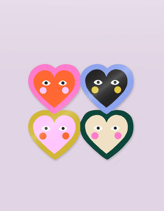 Idlewild Co. - Die Cut Sticker | Checkerboard Hearts