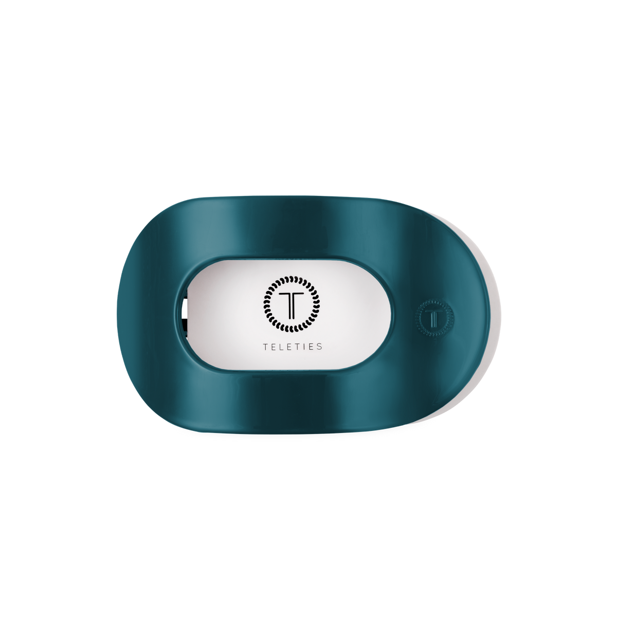 TELETIES - Teal With It Medium Flat Round Hair Clip