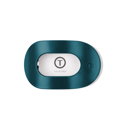 TELETIES - Teal With It Medium Flat Round Hair Clip