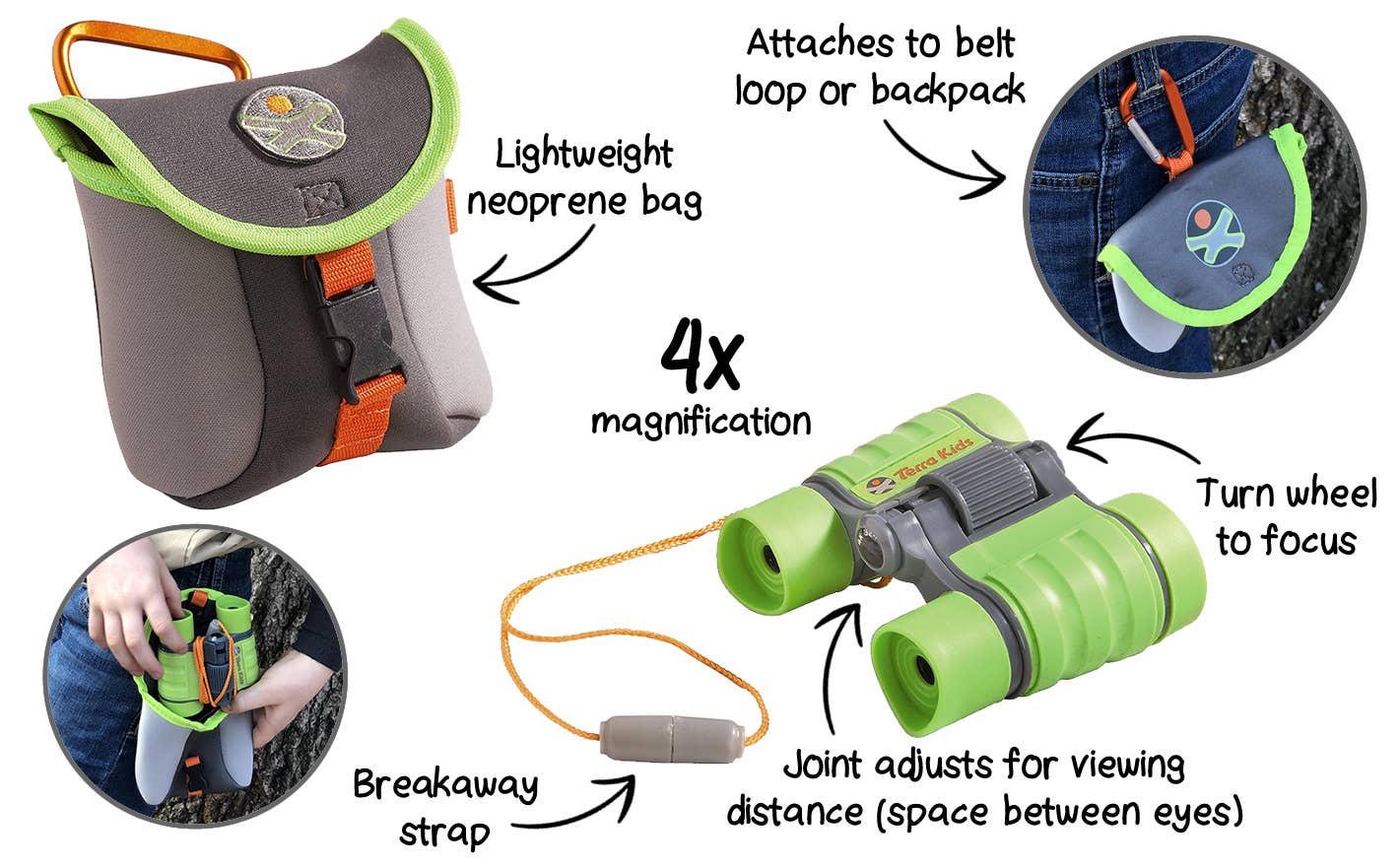 HABA USA - Terra Kids Binoculars With Bag