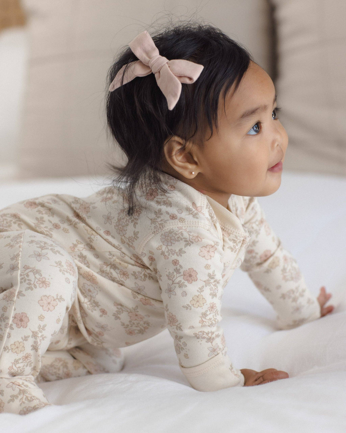 Quincy Mae - Zip Long Sleeve Sleeper Footie Floral Vine