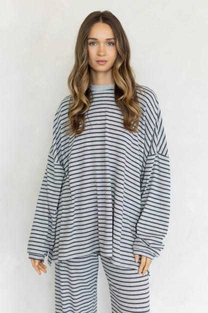 Lara Stripe Lounge Top