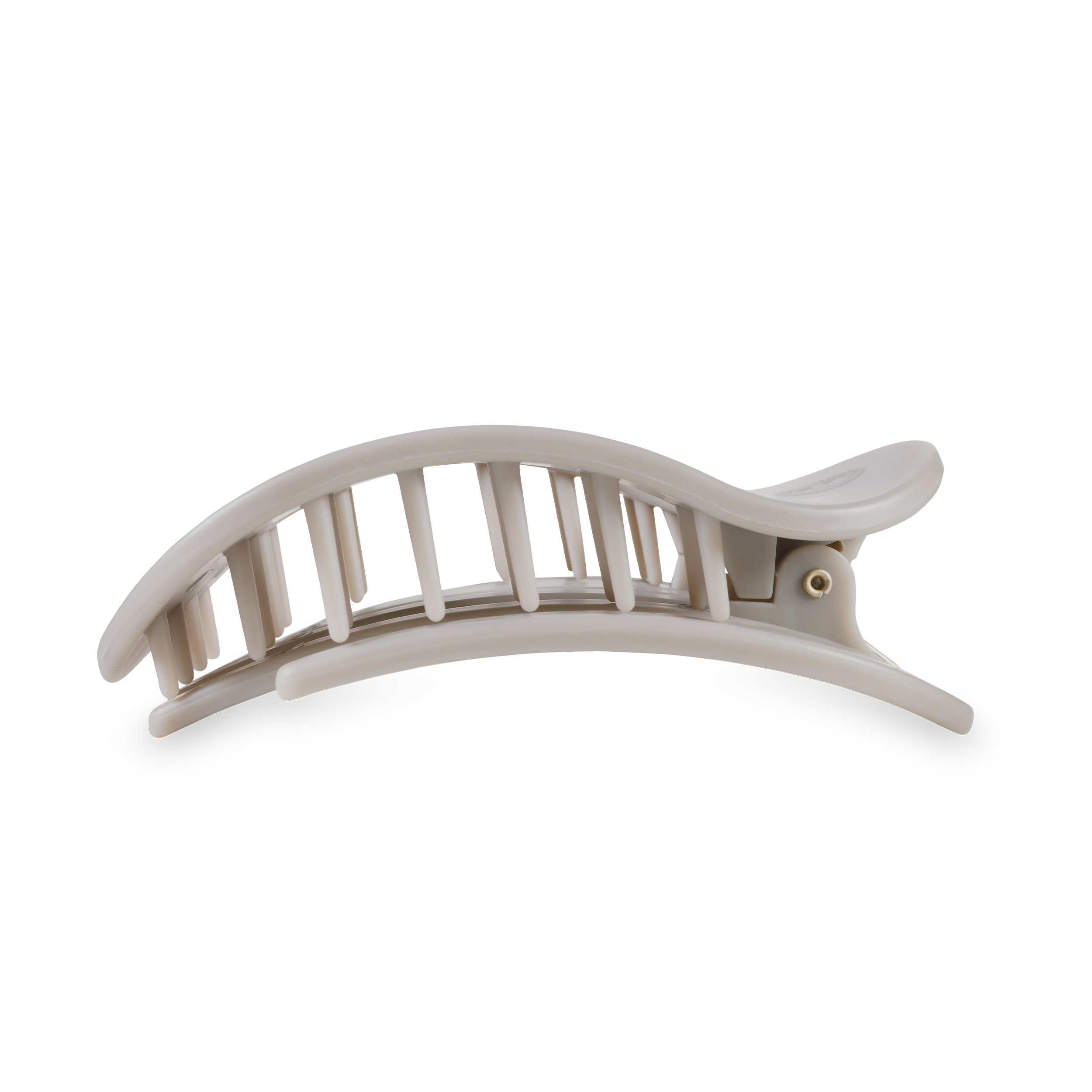 TELETIES - Round Flat Hair Clip | Large | Silver Flames