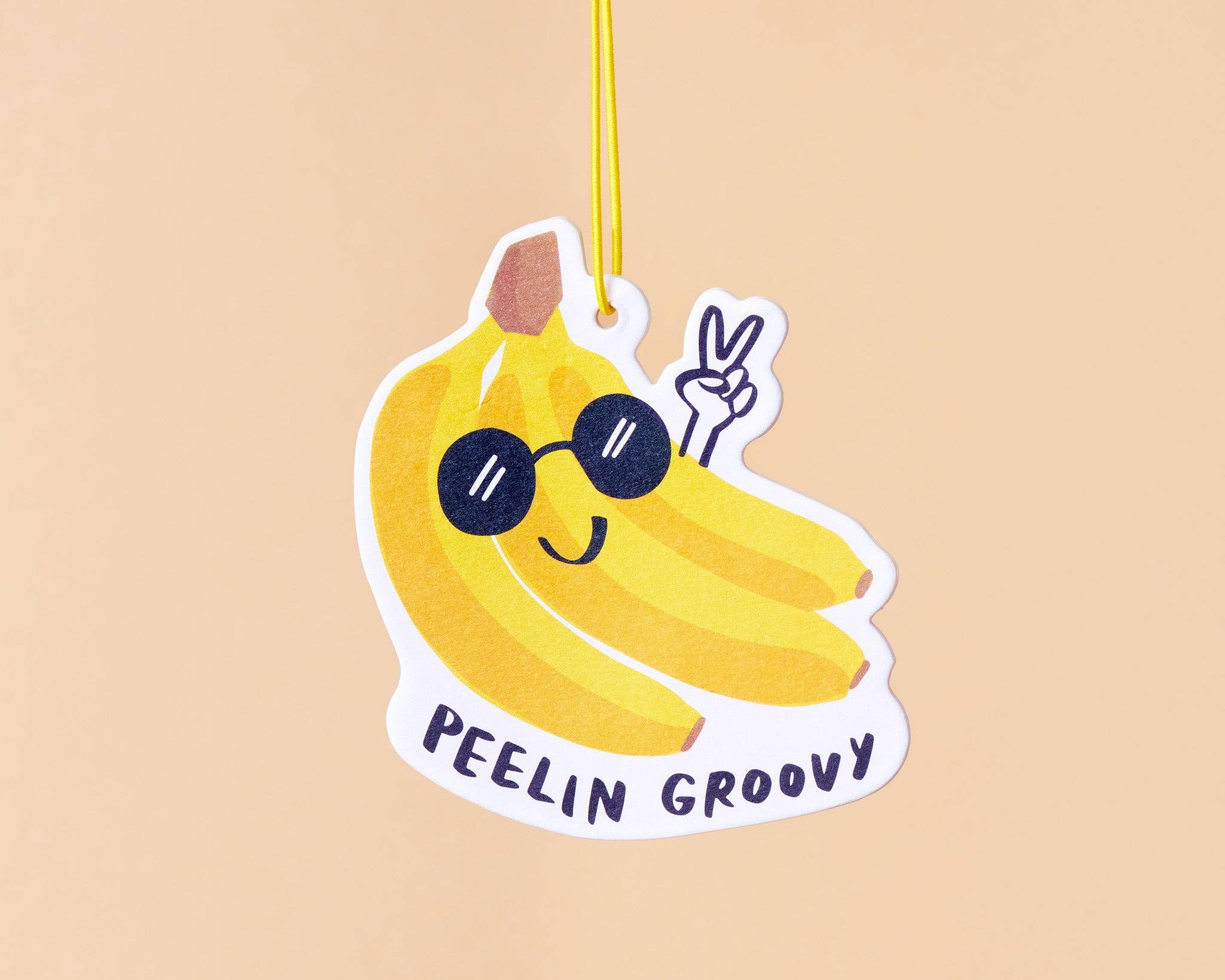 And Here We Are - Peelin' Groovy Banana Air Freshener - Mother's Day Gift
