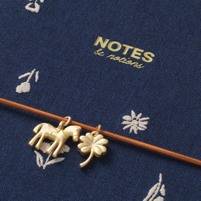 Papier - Fabric Lined Notebook, A5 Softcover - Twilight Blooms