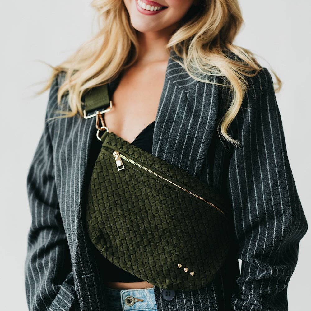 Pretty Simple - Suede Westlyn Woven Bum Bag