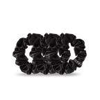 TELETIES - Silk Hair Scrunchie | Large | Jet Black