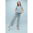 Wishlist Apparel - DENIM SLEEVELESS BLOUSE