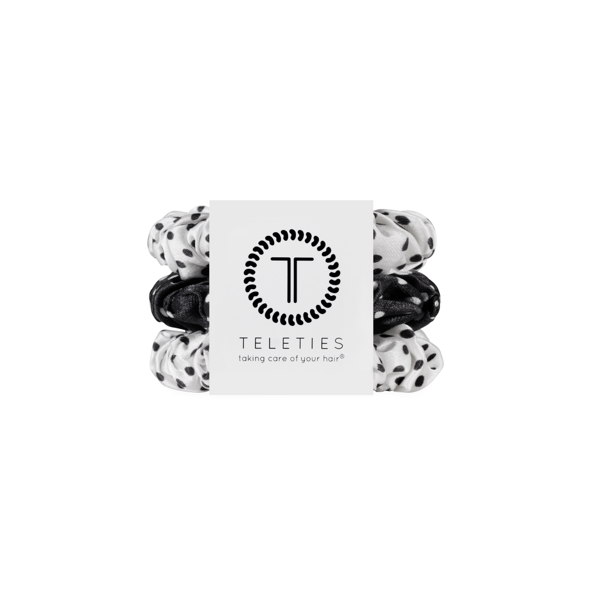 TELETIES - Polka Dot Party Small Silk Scrunchie