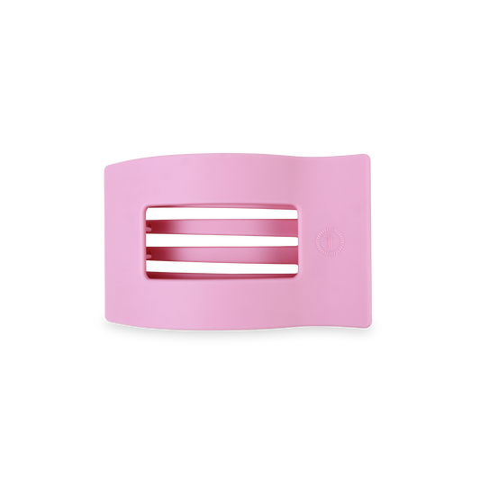 TELETIES - Flat Rectangle Hair Clip | Small | Merry Pinkmas