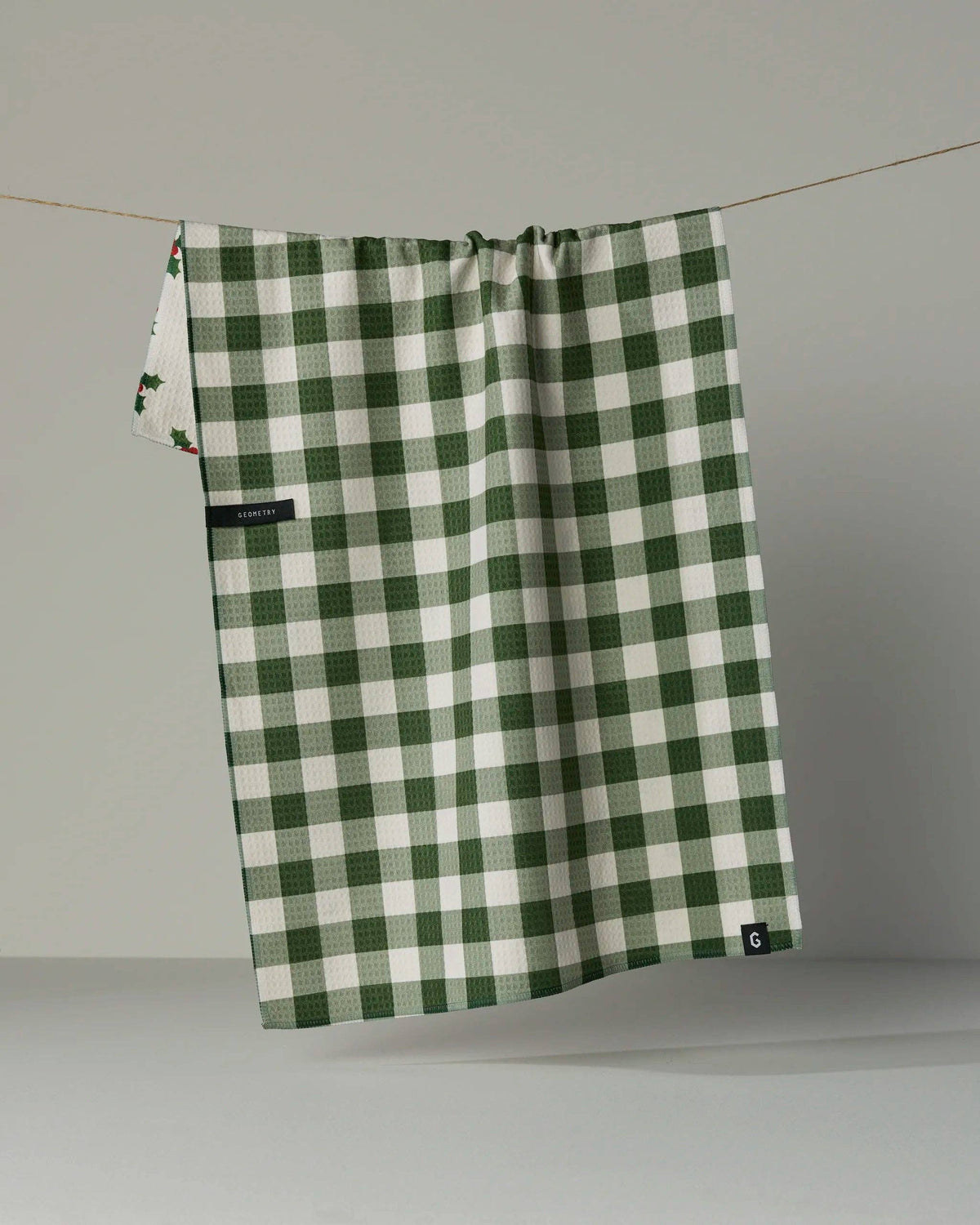 Geometry - Holiday Holly Luxe Kitchen Towel - Holiday 2026