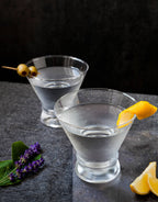 JoyJolt - Afina Heavy Base Stemless Martini Glasses