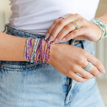 Splendid Iris - Assorted Color 2mm Stretch Seed Bead Rings