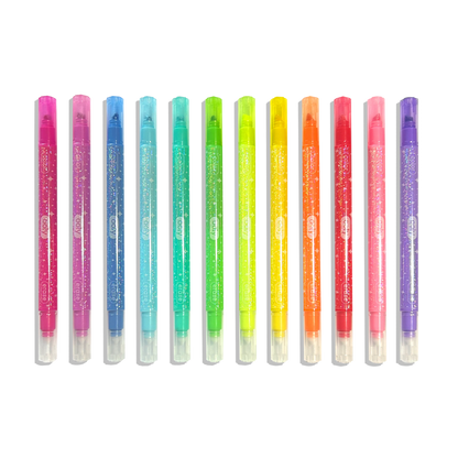 OOLY - Make no Mistake!: Glittery Erasable Markers (Set of 12)