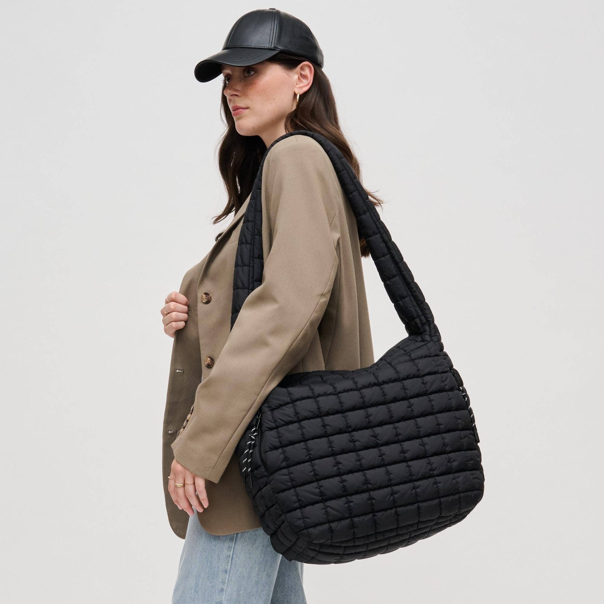 Urban Expressions - Leda Quilted Nylon Puffer Hobo - Assorted Colors