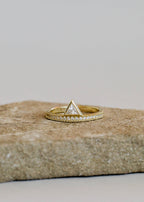 JaxKelly - Gold Rings - Stacked Triangle CZ