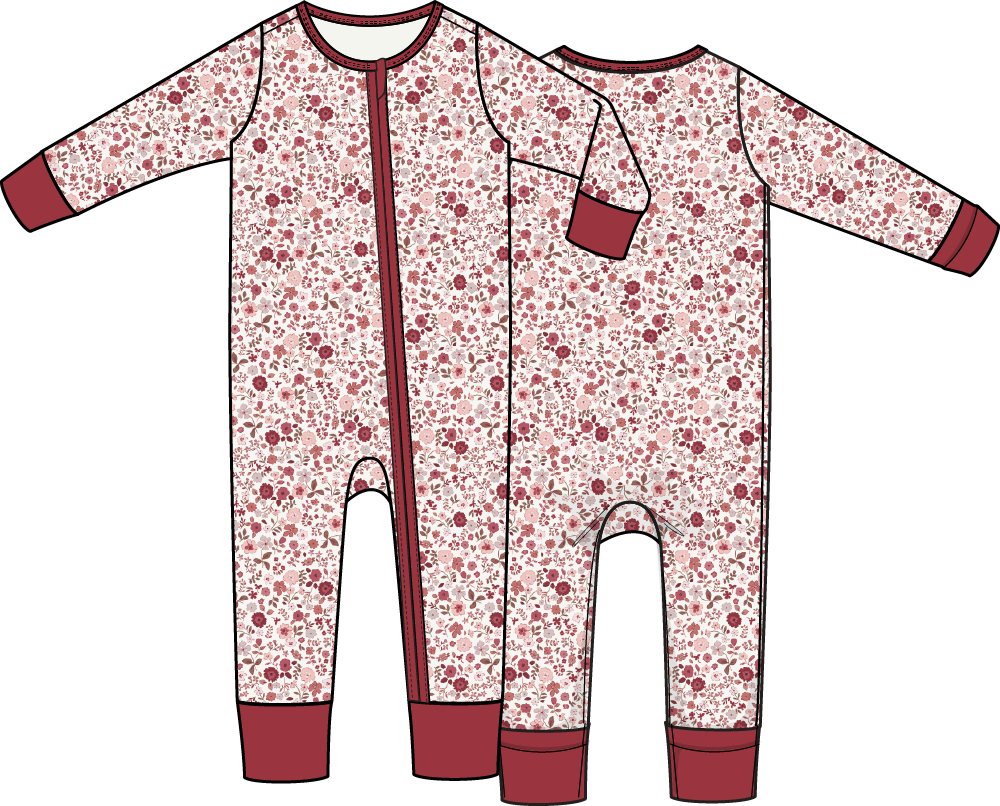 Angel Dear - Serene Floral - Convertible Romper