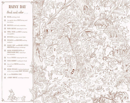 Abrams - Brown Bear Wood: A Search-and-Find Coloring Book: Over 100