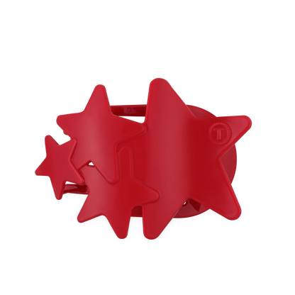 TELETIES - Flat Hair Clip | Large | Red Shooting Star