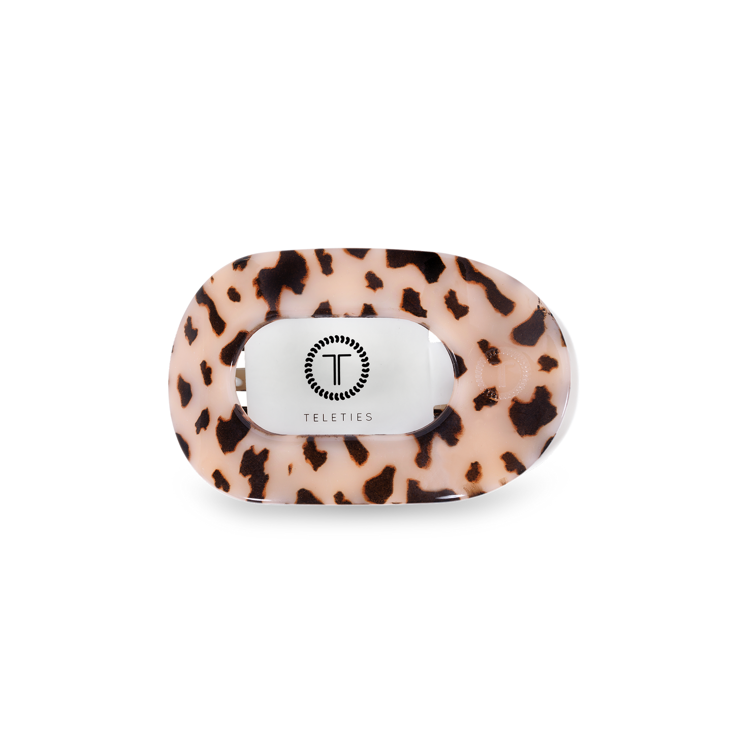 TELETIES - Blonde Tortoise Small Flat Round Clip