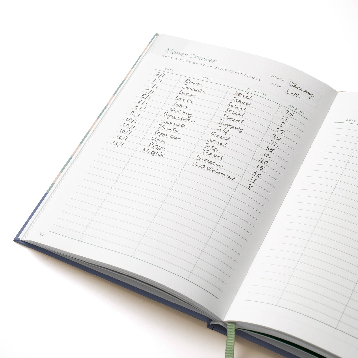 Papier - Guided Finance Planner, Foiled A5 Hardcover - Starry Ikat