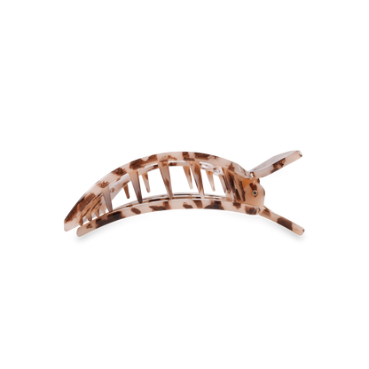 TELETIES - Square Flat Hair Clip | Medium | Blonde Tortoise