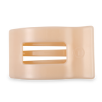 TELETIES - Flat Rectangle Hair Clip | Large | Almond Beige